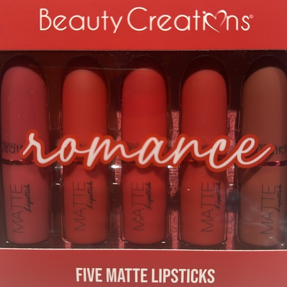 Beauty Creations Romance 5 Matte Lipsticks. Sugar Bomb, My Cherry, Infatuated. - Picture 2 of 4
